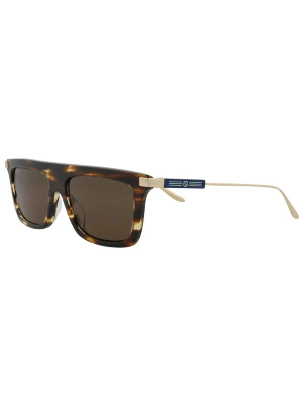 New Gucci Women's Sunglasses Square Rectangle Recycled Acetate Frame Mens Havana